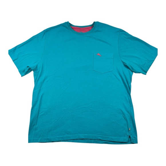 Tommy Bahama Other - Tommy Bahama Men’s XL Teal Pocket T-Shirt 100% Cotton Casual Beach Preppy